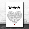 Kesha Woman White Heart Song Lyric Quote Music Print