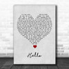 Lionel Richie Hello Grey Heart Song Lyric Quote Music Print