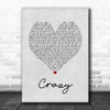 Pat Green Crazy Grey Heart Song Lyric Quote Music Print