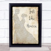 The Cure Just Like Heaven Song Lyric Man Lady Dancing Music Wall Art Print