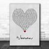 Kesha Woman Grey Heart Song Lyric Quote Music Print