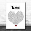 NF Time White Heart Song Lyric Quote Music Print