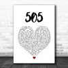 Arctic Monkeys 505 White Heart Song Lyric Quote Music Print