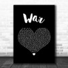 Good Charlotte War Black Heart Song Lyric Quote Music Print