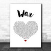 Good Charlotte War White Heart Song Lyric Quote Music Print