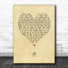 Coldplay O Vintage Heart Song Lyric Quote Music Print
