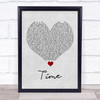 NF Time Grey Heart Song Lyric Quote Music Print