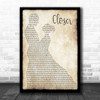 Travis Closer Man Lady Dancing Song Lyric Music Wall Art Print