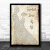 Whitney Houston Greatest Love Of All Man Lady Dancing Song Lyric Music Wall Art Print