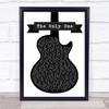 The Cure The Only One Black & White Guitar Song Lyric Wall Art Print