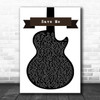 Avenged Sevenfold Save Me Black & White Guitar Song Lyric Wall Art Print