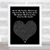 Mayday Parade You Be The Anchor That Keeps My Feet On The Ground, Black Heart Song Lyric Wall Art Print