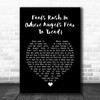 Elvis Presley Fools Rush In (Where Angels Fear To Tread) Black Heart Song Lyric Wall Art Print