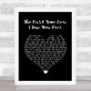 George Michael The First Time Ever I Saw Your Face Black Heart Song Lyric Wall Art Print