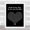 Kaiser Chiefs People Know How To Love One Another Black Heart Song Lyric Wall Art Print