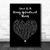 Andy Williams Love Is A Many-Splendored Thing Black Heart Song Lyric Wall Art Print