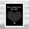 Daniel Bedingfield Never Gonna Leave Your Side Black Heart Song Lyric Wall Art Print