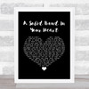 The Style Council A Solid Bond In Your Heart Black Heart Song Lyric Wall Art Print