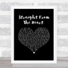 Bryan Adams Straight From The Heart Black Heart Song Lyric Wall Art Print