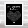 Taylor Dayne Love Will Lead You Back Black Heart Song Lyric Wall Art Print