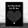 George Harrison Got My Mind Set On You Black Heart Song Lyric Wall Art Print