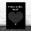 Taylor Swift A Place In This World Black Heart Song Lyric Wall Art Print