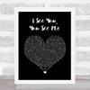 The Magic Numbers I See You, You See Me Black Heart Song Lyric Wall Art Print