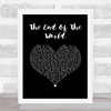 Billie Eilish The End Of The World Black Heart Song Lyric Wall Art Print