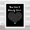 Phil Collins You Can`t Hurry Love Black Heart Song Lyric Wall Art Print