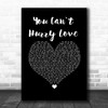 Phil Collins You Can`t Hurry Love Black Heart Song Lyric Wall Art Print