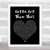 Daniel Bedingfield Gotta Get Thru This Black Heart Song Lyric Wall Art Print