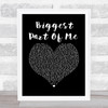 Ambrosia Biggest Part Of Me Black Heart Song Lyric Wall Art Print