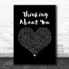 Calvin Harris Thinking About You Black Heart Song Lyric Wall Art Print