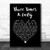 Lionel Richie Three Times A Lady Black Heart Song Lyric Wall Art Print