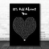 Luther Vandross It's All About You Black Heart Song Lyric Wall Art Print