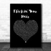 The Hunna Flickin' Your Hair Black Heart Song Lyric Wall Art Print