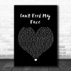 The Weeknd Can't Feel My Face Black Heart Song Lyric Wall Art Print