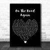 Willie Nelson On The Road Again Black Heart Song Lyric Wall Art Print