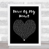 Janis Joplin Piece Of My Heart Black Heart Song Lyric Wall Art Print