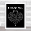 Richard Hawley Open Up Your Door Black Heart Song Lyric Wall Art Print