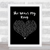 Solomon King She Wears My Ring Black Heart Song Lyric Wall Art Print