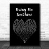 Willie Nelson Bring Me Sunshine Black Heart Song Lyric Wall Art Print