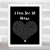 Kenzie Wheeler I Can See It Now Black Heart Song Lyric Wall Art Print