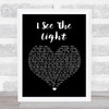 Jackie Evancho I See The Light Black Heart Song Lyric Wall Art Print