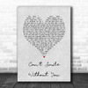 Barry Manilow Can't Smile Without You Grey Heart Song Lyric Music Wall Art Print