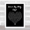 Scorpions Love Of My Life Black Heart Song Lyric Wall Art Print