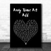 The Beatles Any Time At All Black Heart Song Lyric Wall Art Print