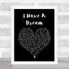 Amanda Seyfried I Have A Dream Black Heart Song Lyric Wall Art Print