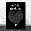 Athena Cage All Or Nothing Black Heart Song Lyric Wall Art Print