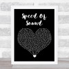 Coldplay Speed Of Sound Black Heart Song Lyric Wall Art Print